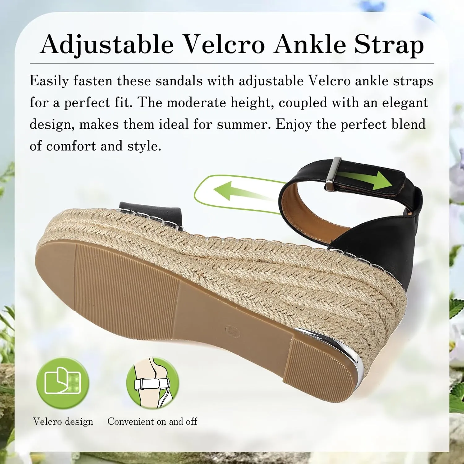 ziitop Espadrille Wedge Sandals for Women