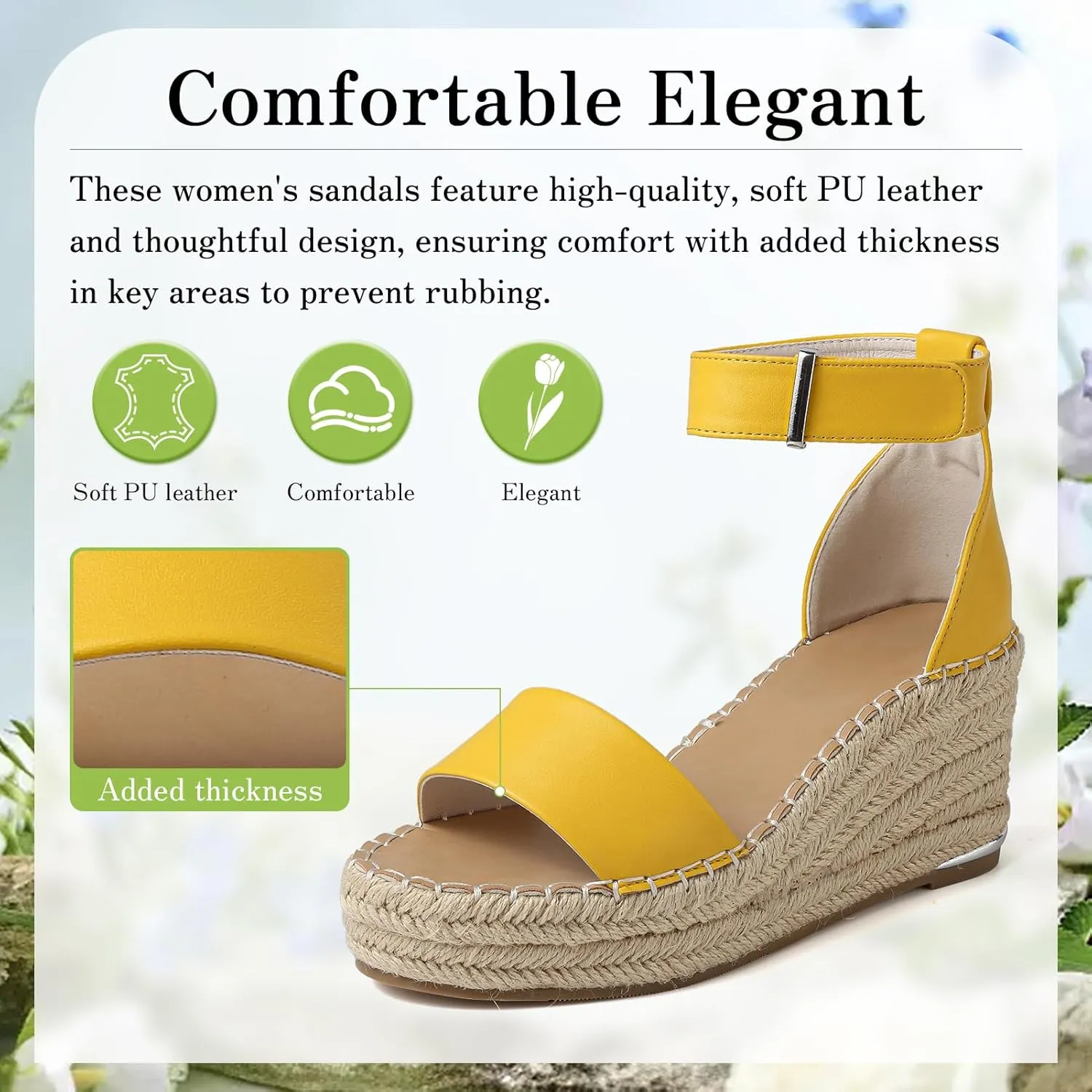 ziitop Espadrille Wedge Sandals for Women