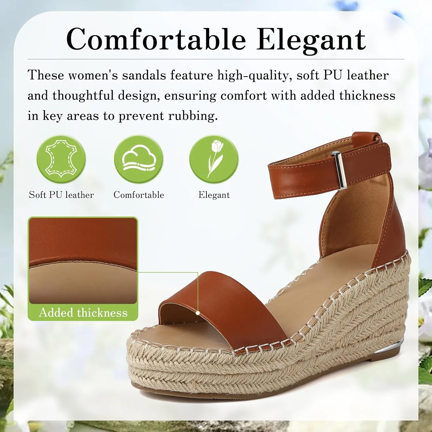 ziitop Espadrille Wedge Sandals for Women