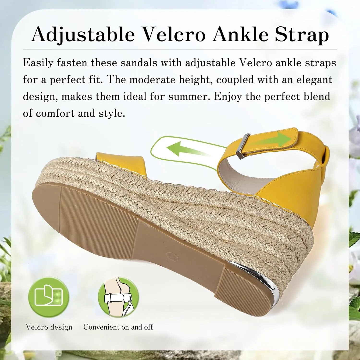 ziitop Espadrille Wedge Sandals for Women