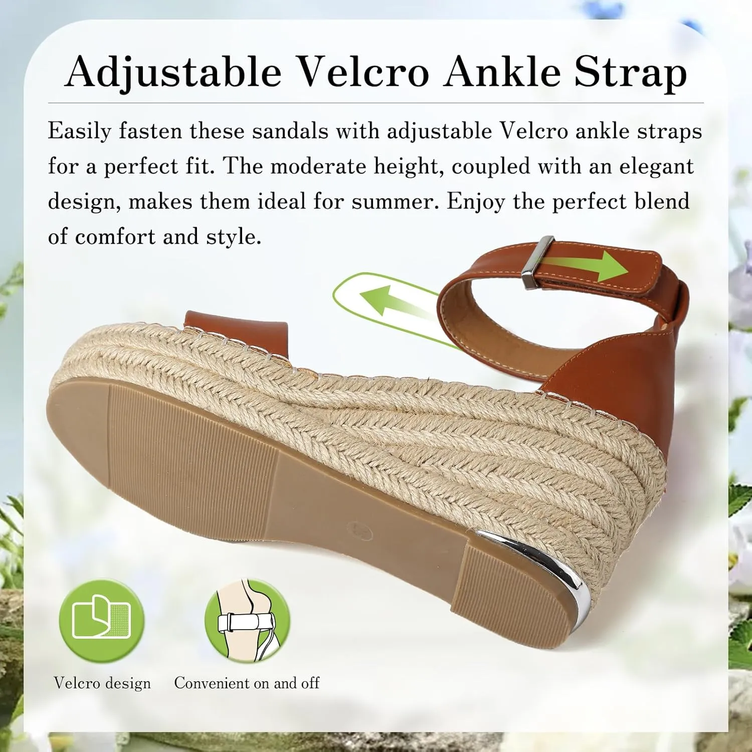 ziitop Espadrille Wedge Sandals for Women