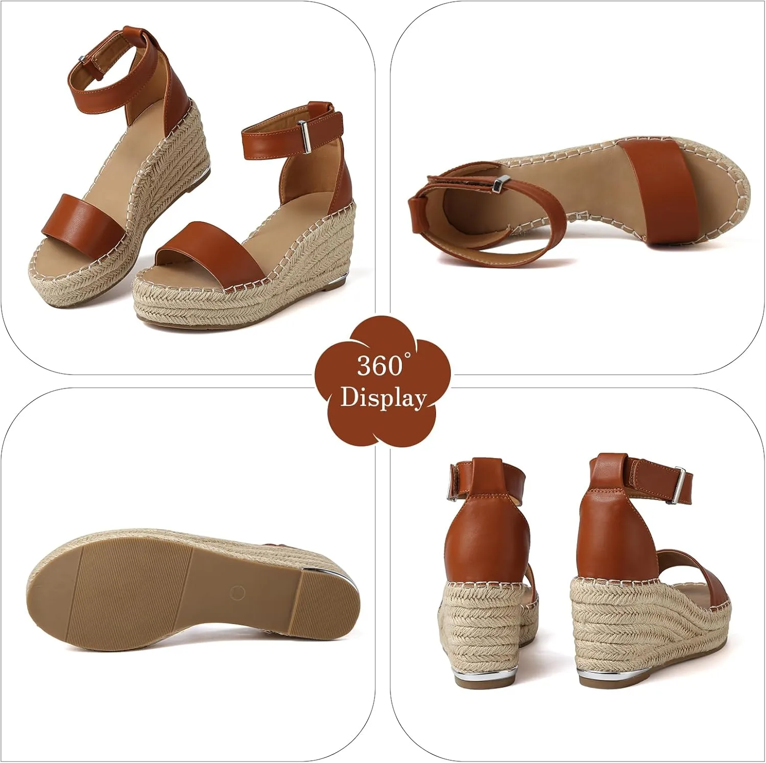 ziitop Espadrille Wedge Sandals for Women