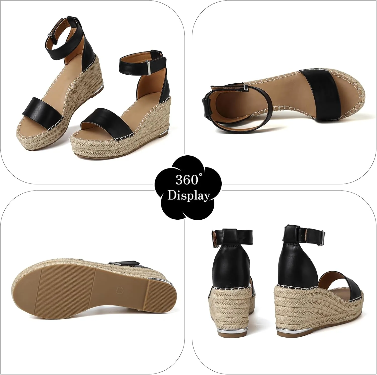 ziitop Espadrille Wedge Sandals for Women