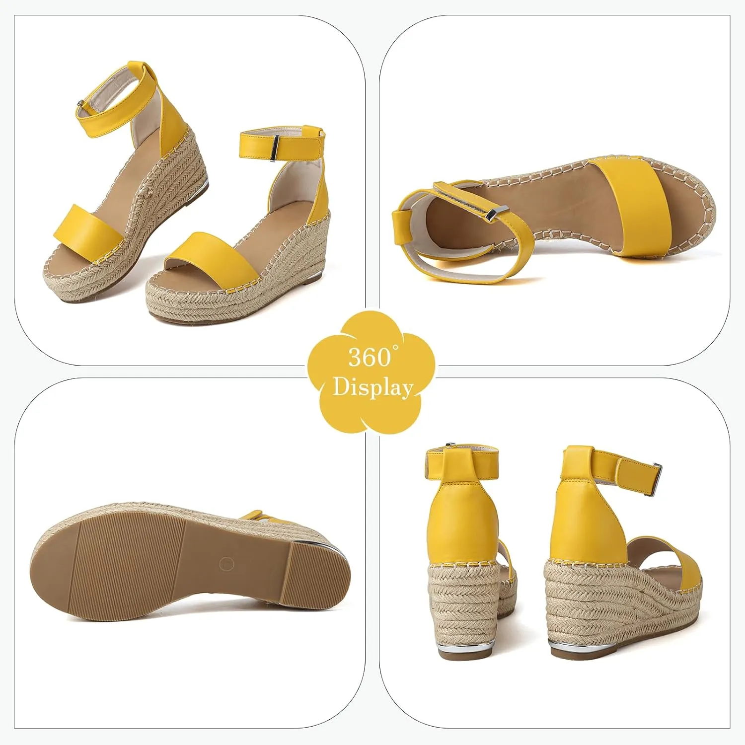ziitop Espadrille Wedge Sandals for Women