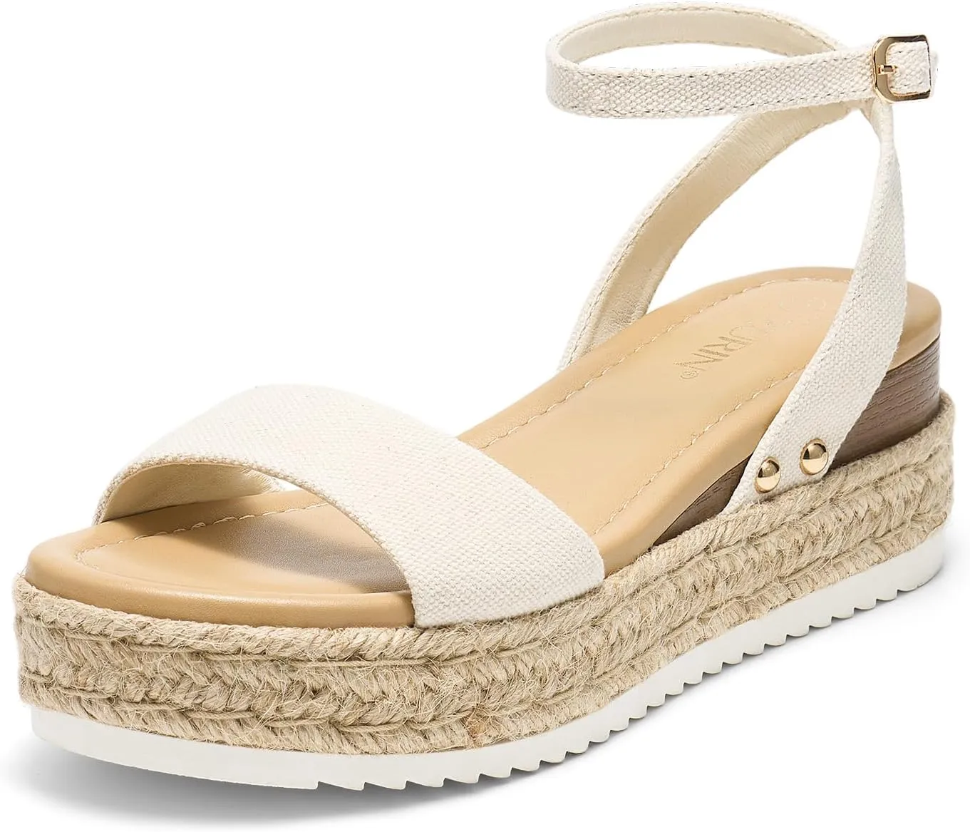 ZURIN Womens Open Toe Platform espadrille sandals Buckle Ankle Strap Wedges Sandals for Women Casual Dressy Summer