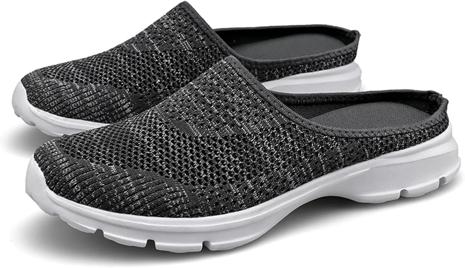 ZWRXW Mules for Women 2025 Summer Air Cushion Platform Mesh Mules Sneaker Non Slip Orthopedic Sneakers Arch Support Diabetic Fasciitis Sandals Lightweight Breathable Slippers Closed Toe Wedge Sandals