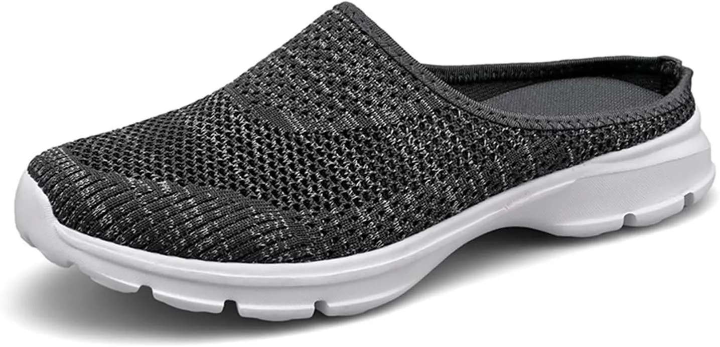 ZWRXW Mules for Women 2025 Summer Air Cushion Platform Mesh Mules Sneaker Non Slip Orthopedic Sneakers Arch Support Diabetic Fasciitis Sandals Lightweight Breathable Slippers Closed Toe Wedge Sandals